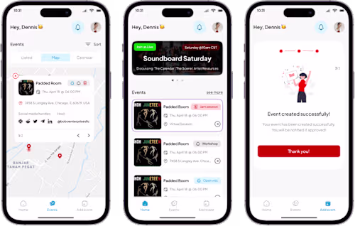 Chilbration-App Design in Flutterflow |  Design and Development