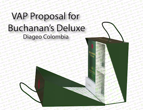 Packaging design for the Whiskey brand Buchanan's