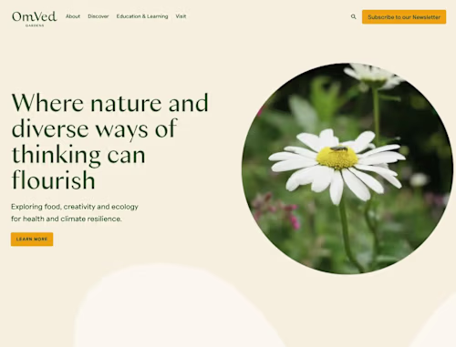 A seasonal website for
OmVed Gardens