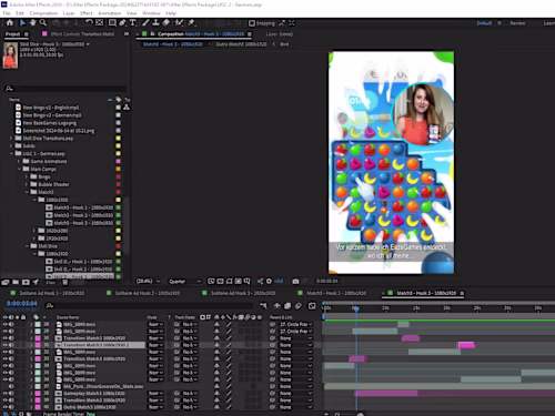 Creating video variants using Adobe After Effects
