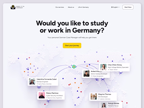 Make it to Germany (Web Design and Webflow Development)