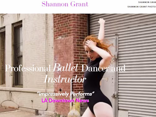 Shannon Grant Dance- Freelance Dancer and Ballet Instructor
