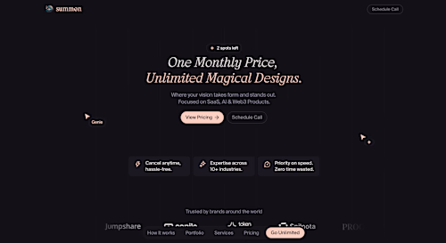 Summon Studio - Landing Page