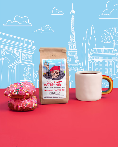 Grinding Coffee Ad Imagery