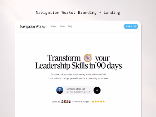 Navigation Works - Leadership coach landing page