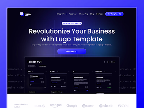 Saas Business Landing Page - Lugo