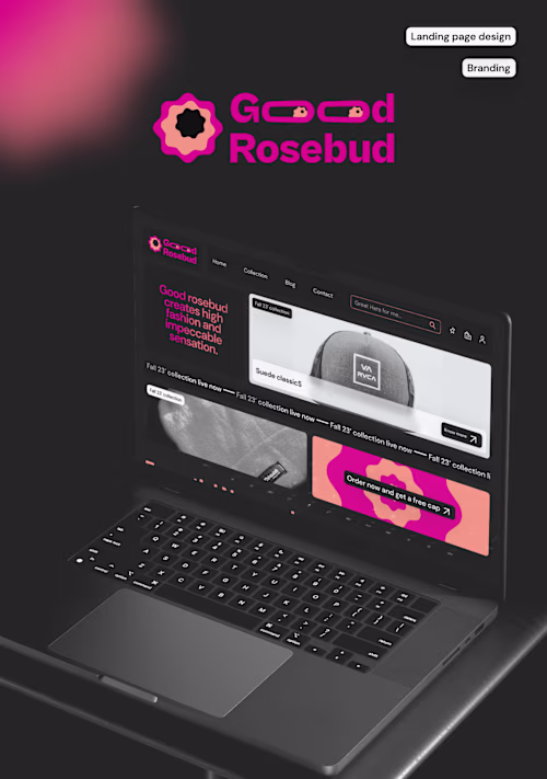 E-Commerce store Branding and Landing page design 