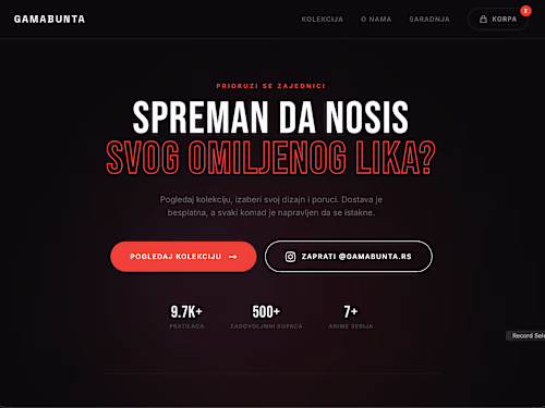 Gamabunta - E-Commerce Website
Designed and