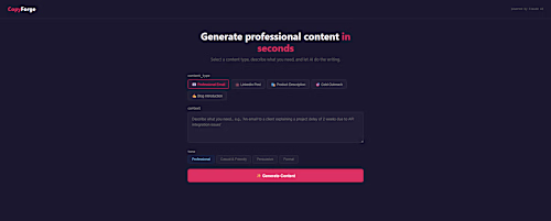 AI content generator that creates