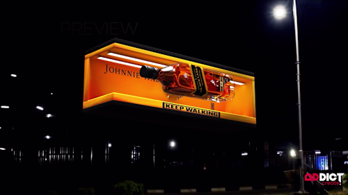 3D Digital Billboard for Johnnie Walker