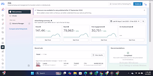 Vegas Homes Lead Generation Campaign Report 