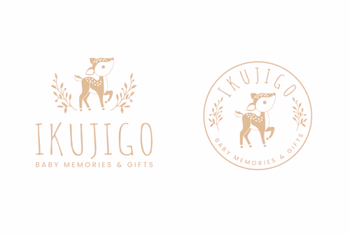 Boho hand drawn baby brand logo