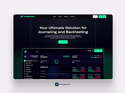 Trading Backtesting tool Website redesign 