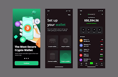 Crypto Wallet Mobile App Design