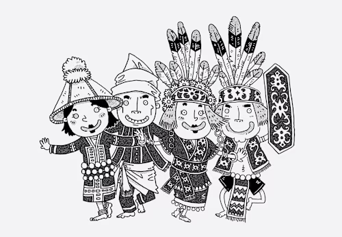 BLACK & WHITE COMIC STYLED ILLUSTRATIONS