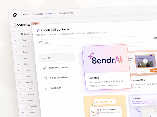 Sendr UX/UI Design and Development. SaaS platform