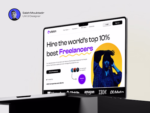 Web header design - Freelance Website