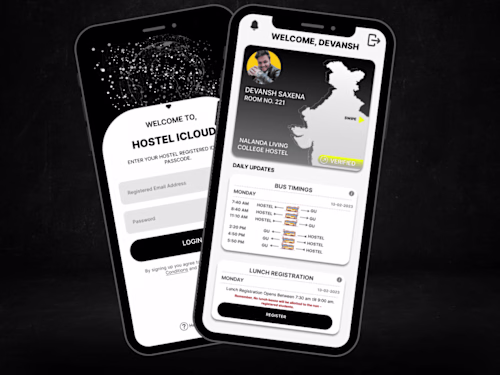Hostel Icloud application | Android + IOS