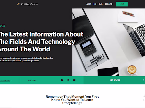 Blog website using WordPress