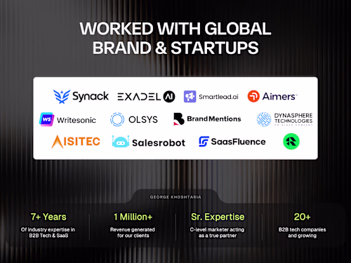 Trusted by global tech brands & SaaS startups. I help you bu...