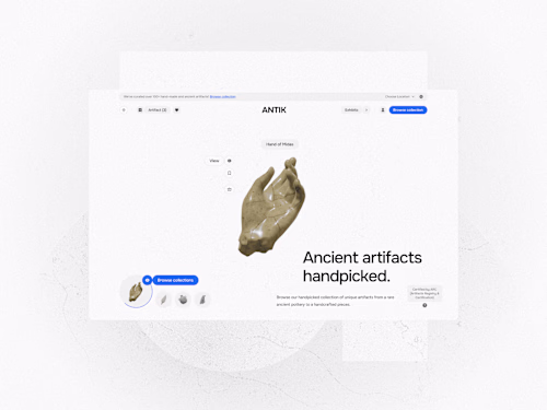 Design Direction and Web Design for Antik UI Collection (Figma)