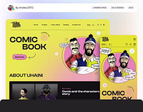 Comic book | Landing page design | 2023 on Behance