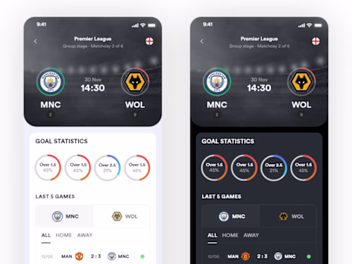 Football Statistics App Design 