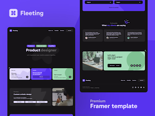 Fleeting - Framer template