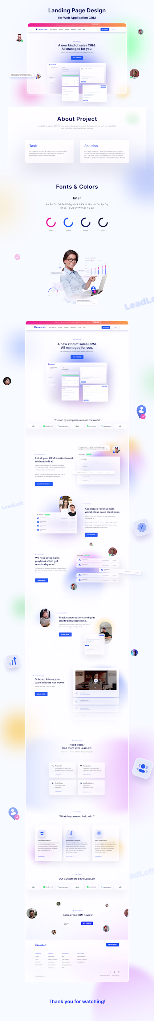 Landing Page for CRM Product