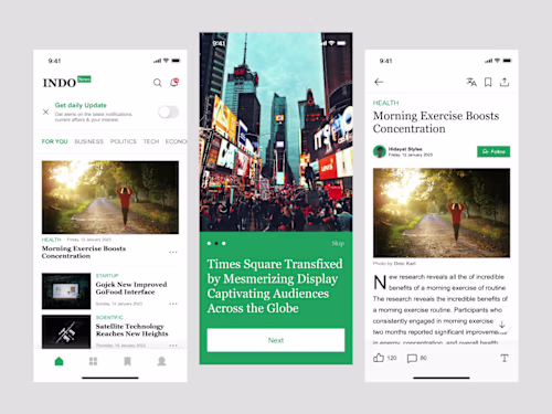UI/UX Design Mobile (News App)