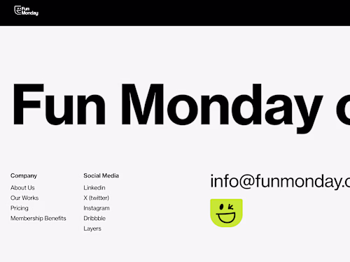 FunMonday Agency Website Framer development