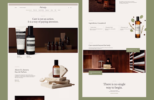 How's this for a website redesign for Aesop?