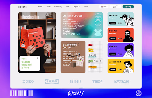 Landing page of courses website diagone :: Behance