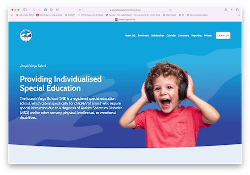 Webflow / Website / Client: Joseph Varga School