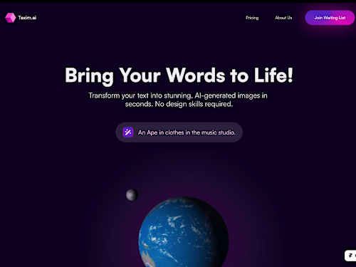 Texim.ai Website Landing Page on Framer