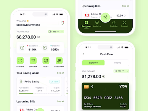 Nexwealth – AI Personal Finance App & Landing Page Design