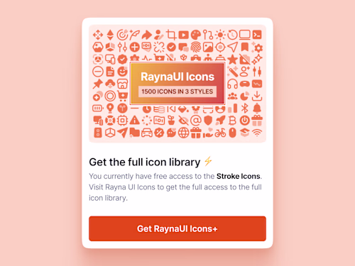 1500+ Icon Design System for Rayna Ui