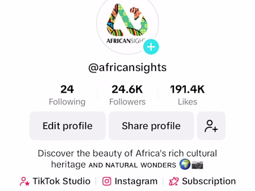 Social media management & Content creation | African sights