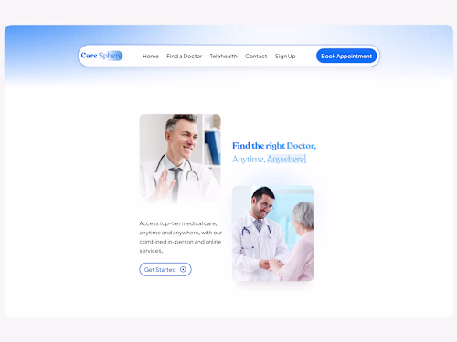 CareSphere | Healthtech landing page