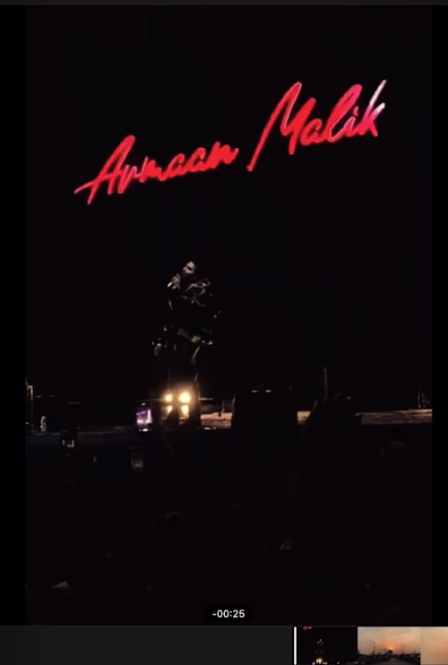 Instagram shorts of Armaan Malik’s Concert
