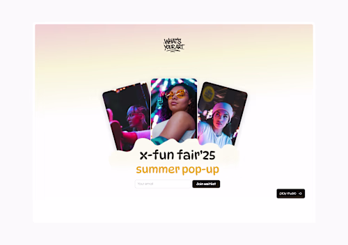Summer Pop-Up Website Design and Management