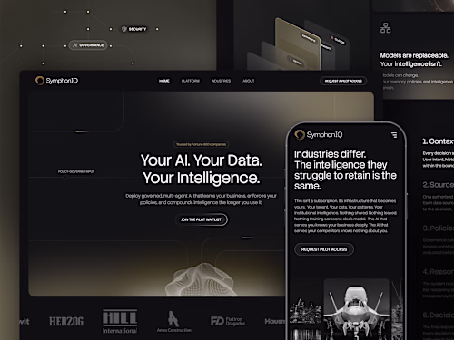 Branding & Web Design SymphonIQ Enterprise AI Platform  