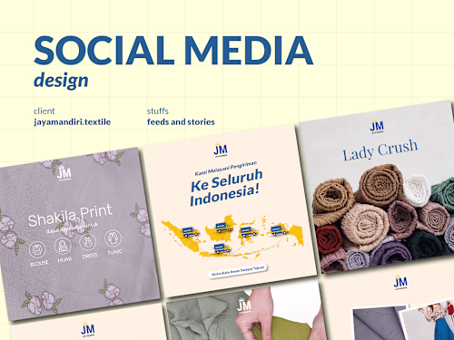 JAYA MANDIRI TEXTILES - Social Media Management Design
