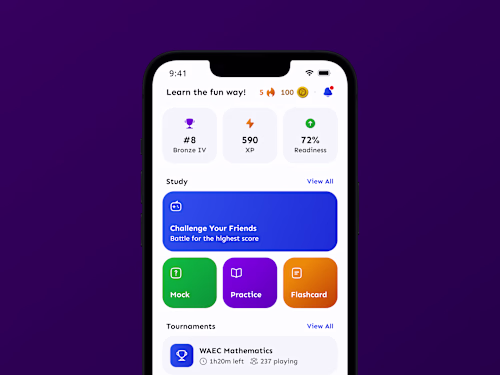 Stranerd, Gamified Study Platform - Home