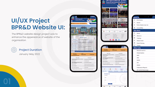 UI/UX Project (BPR&D Website) on Behance