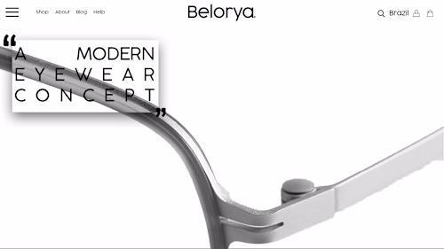 Site from belorya eyewear on Behance