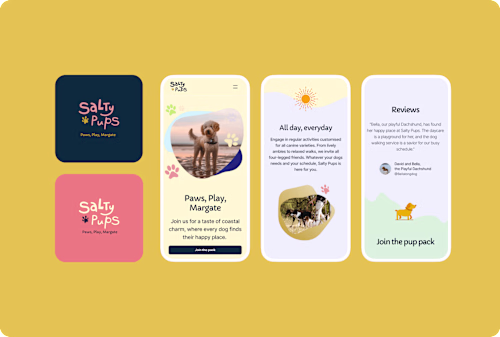 Salty Pups | No paws-ing on brand design