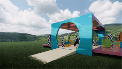 Concept of a kitchen accessory temporary store