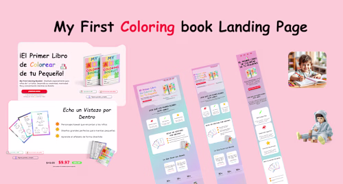 My First Coloring Booklet Landing Page
