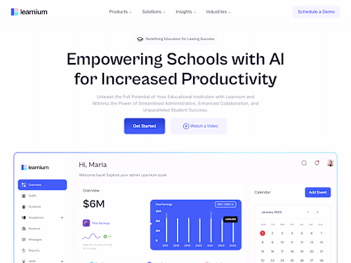 Learnium AI: Web App for School Ops